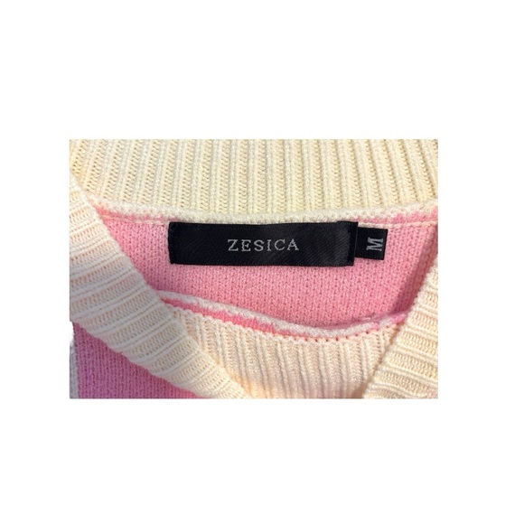 Pink Checkered Sweater - Picture 3 of 3